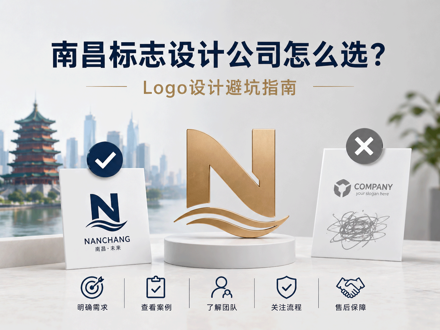 南昌标志设计公司怎么选？Logo设计避坑指南