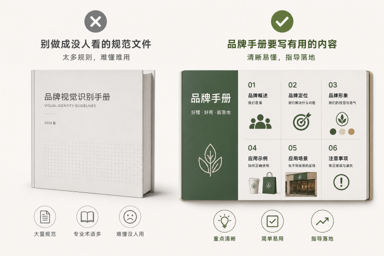 南昌品牌手册设计要写什么：别做成没人看的规范文件。