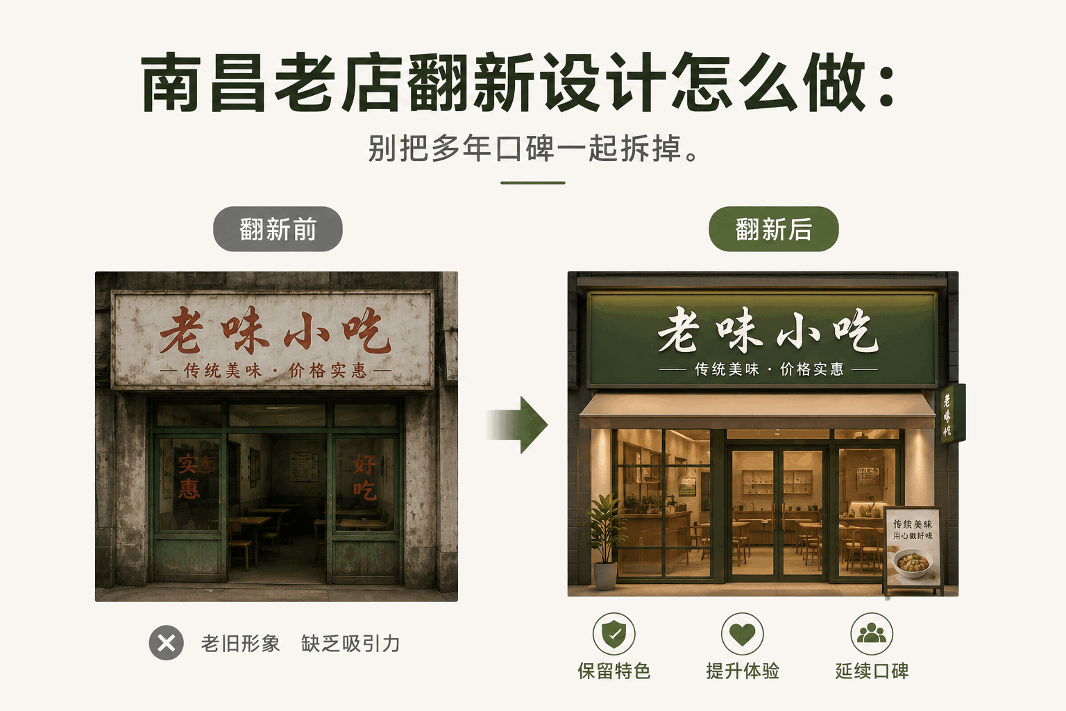 南昌老店翻新设计怎么做：别把多年口碑一起拆掉
