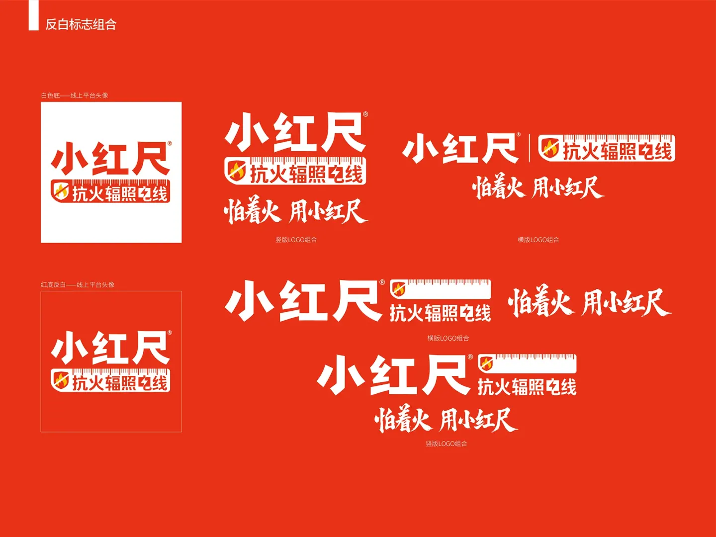 小红尺抗火辐照电线 品牌设计作品