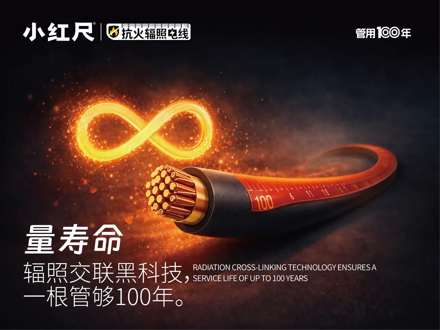 小红尺抗火辐照电线 品牌设计作品