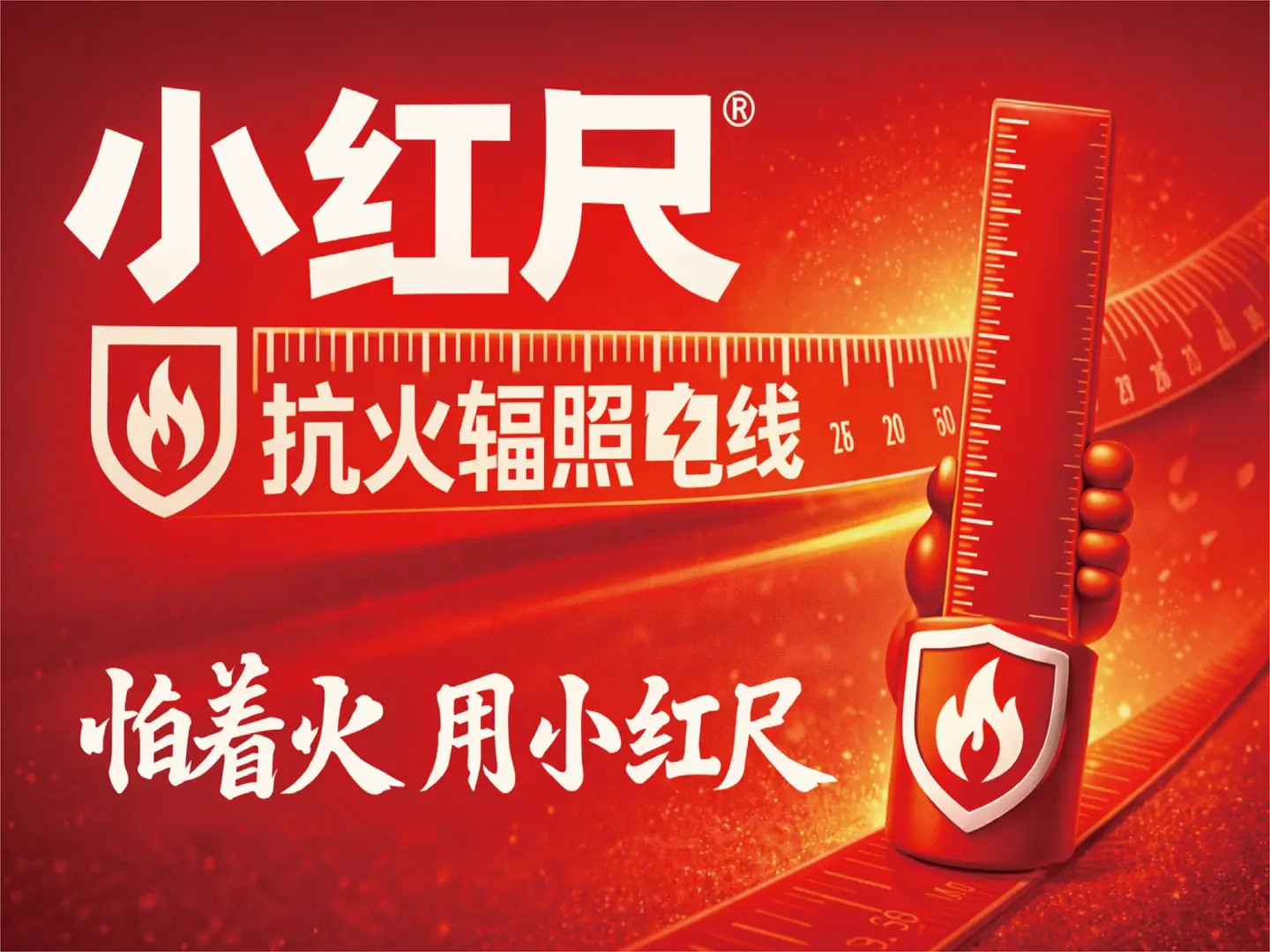 小红尺抗火辐照电线 品牌设计作品
