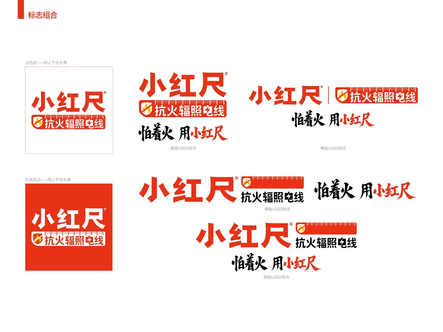 小红尺抗火辐照电线 品牌设计作品